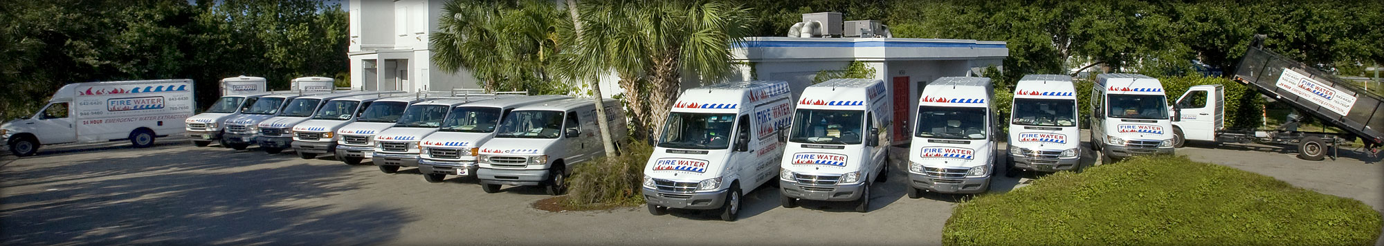Fire water trucks in the lot